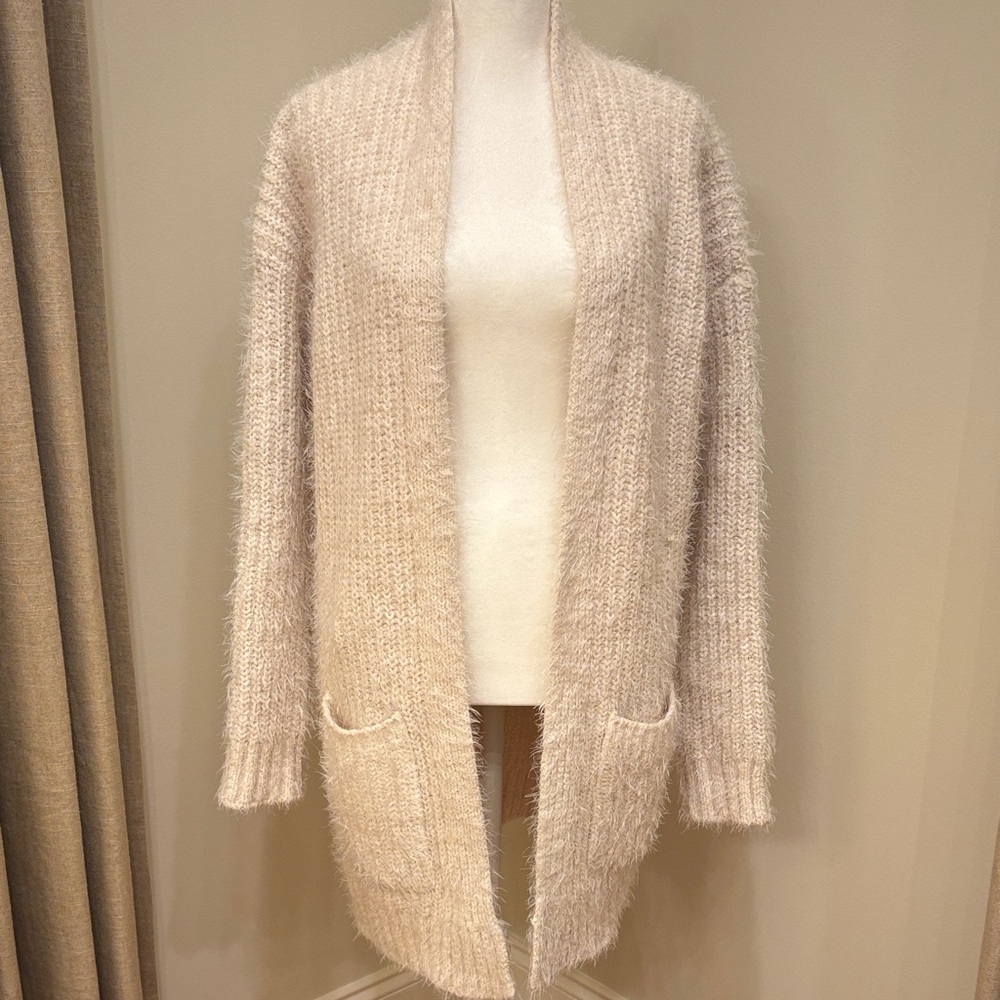 Cyrus Cream Open-Front Cardigan